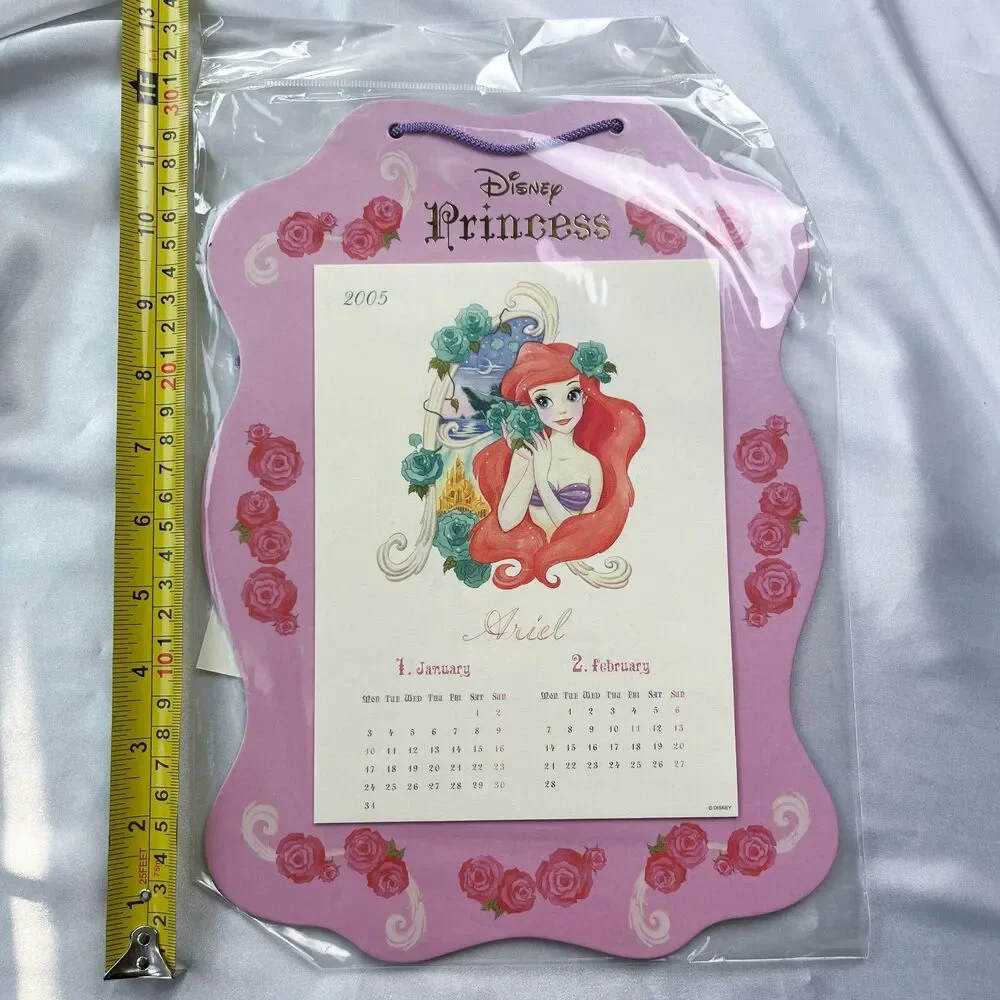 Disney Princess Calender Ariel Belle Watercolor 70s Heroine Manga Vintage 2005